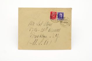 1934 Italy Airmail Envelope to Sol Stone Brooklyn NY Rare Stamps