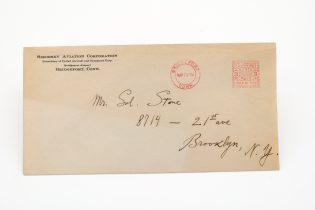1934 Sikorsky Aviation Corporation Envelope to Sol Stone Bridgeport CT
