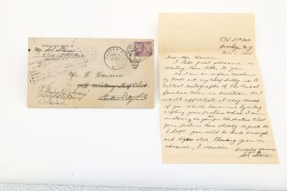 1934 Aviation Letter Sol Stone to H. Hovious with Envelope Returned Mail