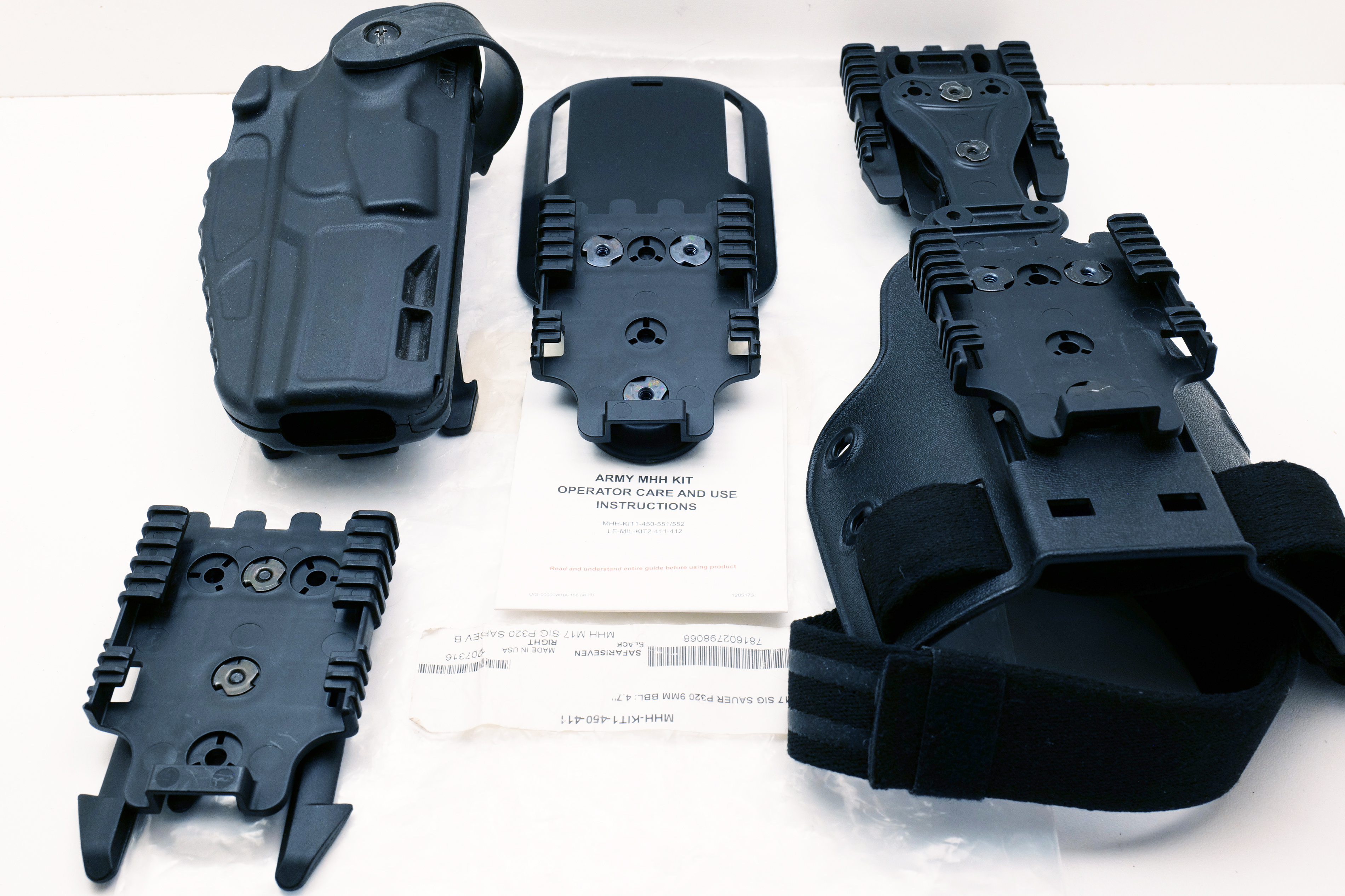 Safariland MHH-KIT SIG P320 M17 7TS ALS/SLS Military Holster Kit Black RH – New