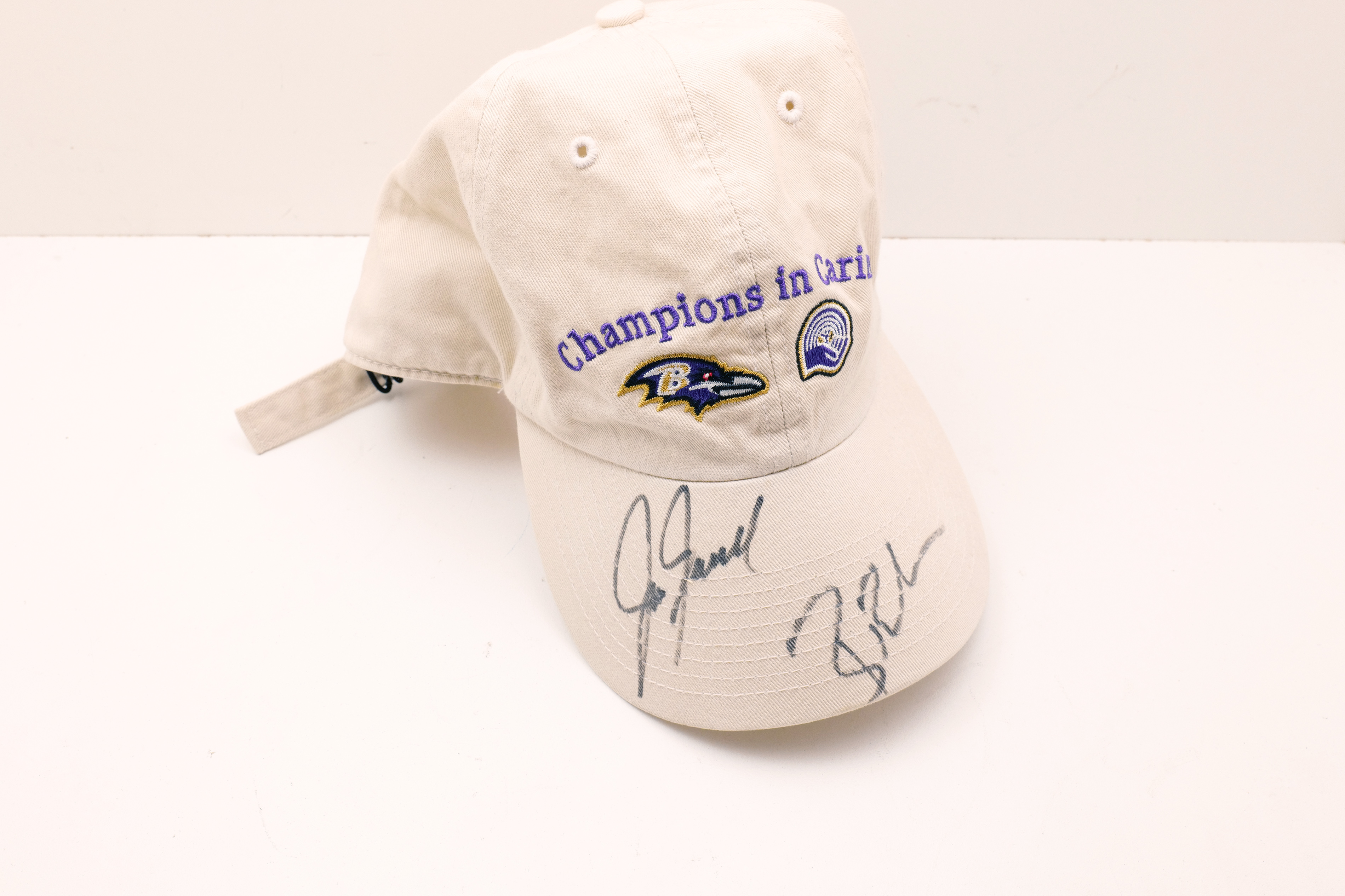 Baltimore Ravens Signed Cap United Way Promo Hat Likely Ray Rice + Teammate