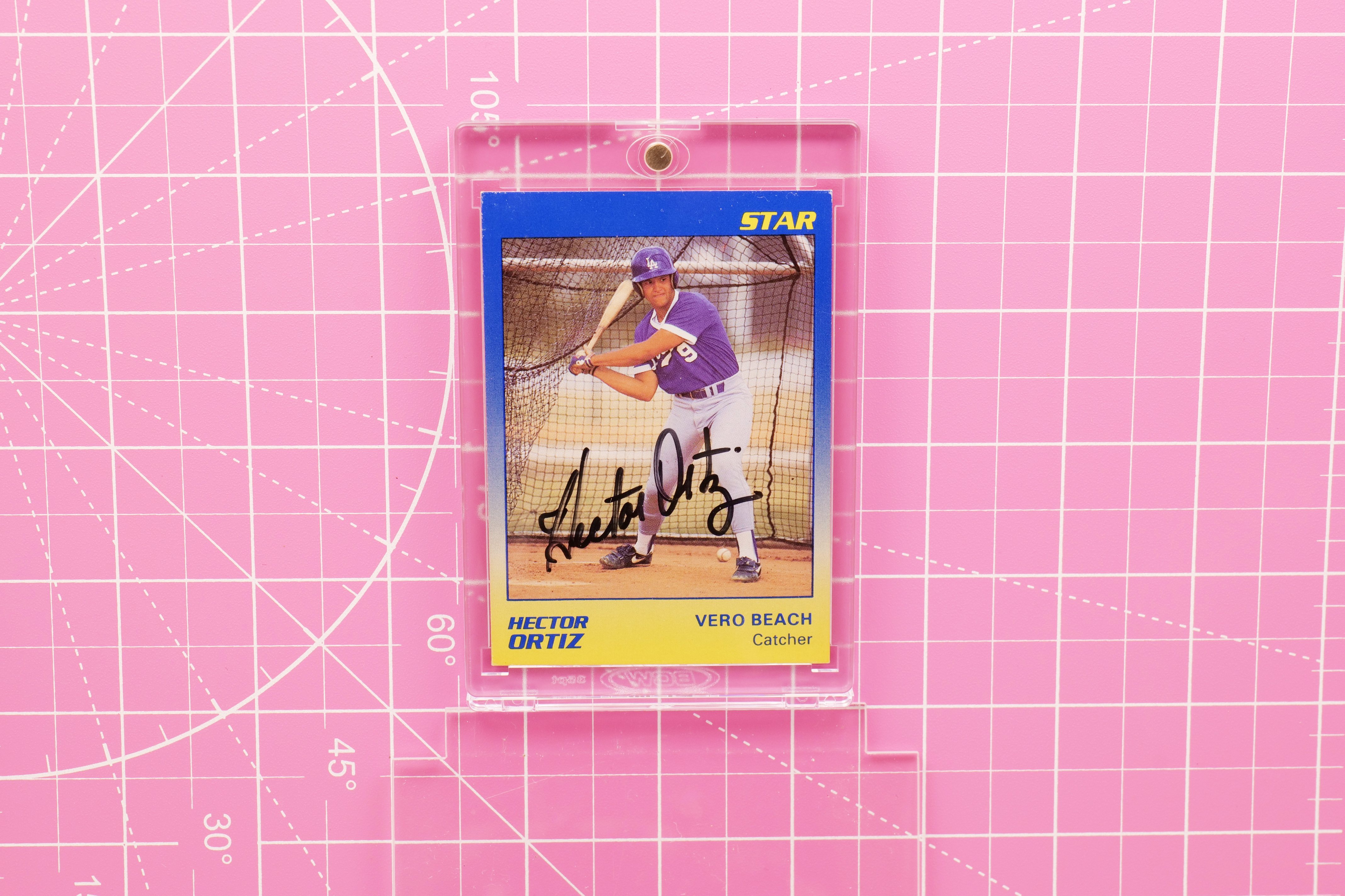 Hector Ortiz 1989 Star Vero Beach Dodgers Autograph Baseball Card