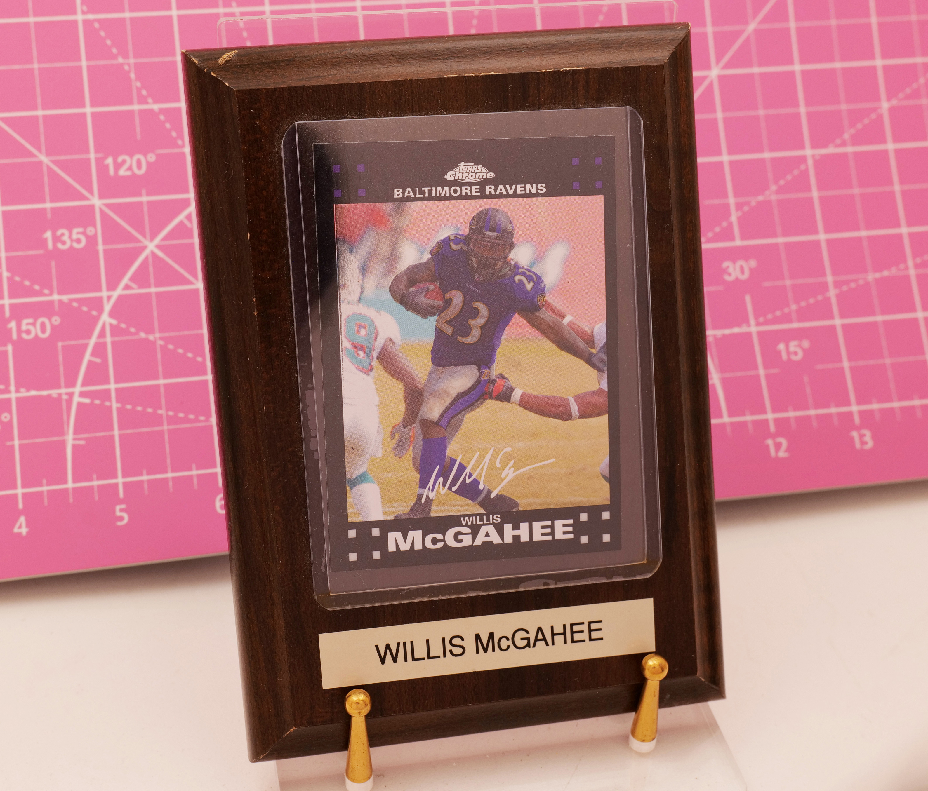 Willis McGahee Baltimore Ravens Topps Chrome Autograph Plaque