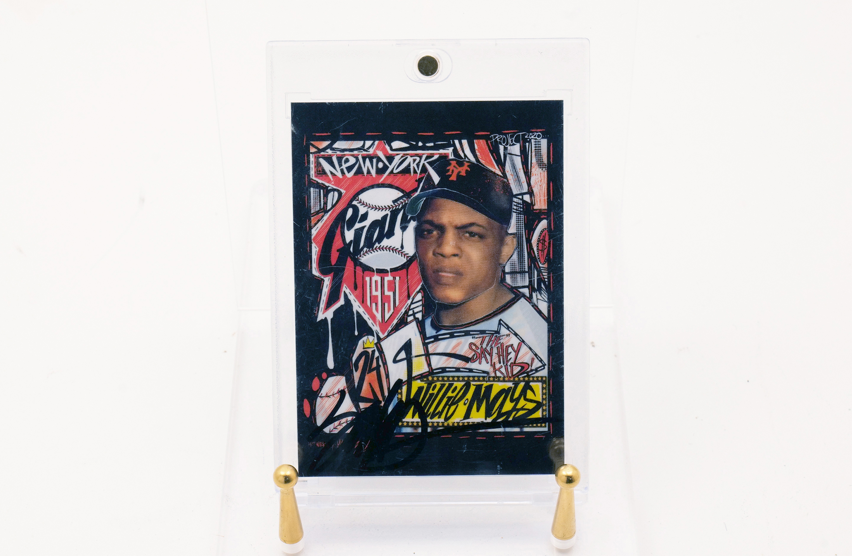 Topps Project 2020 Willie Mays Black Autograph #45/49 King Saladeen Giants