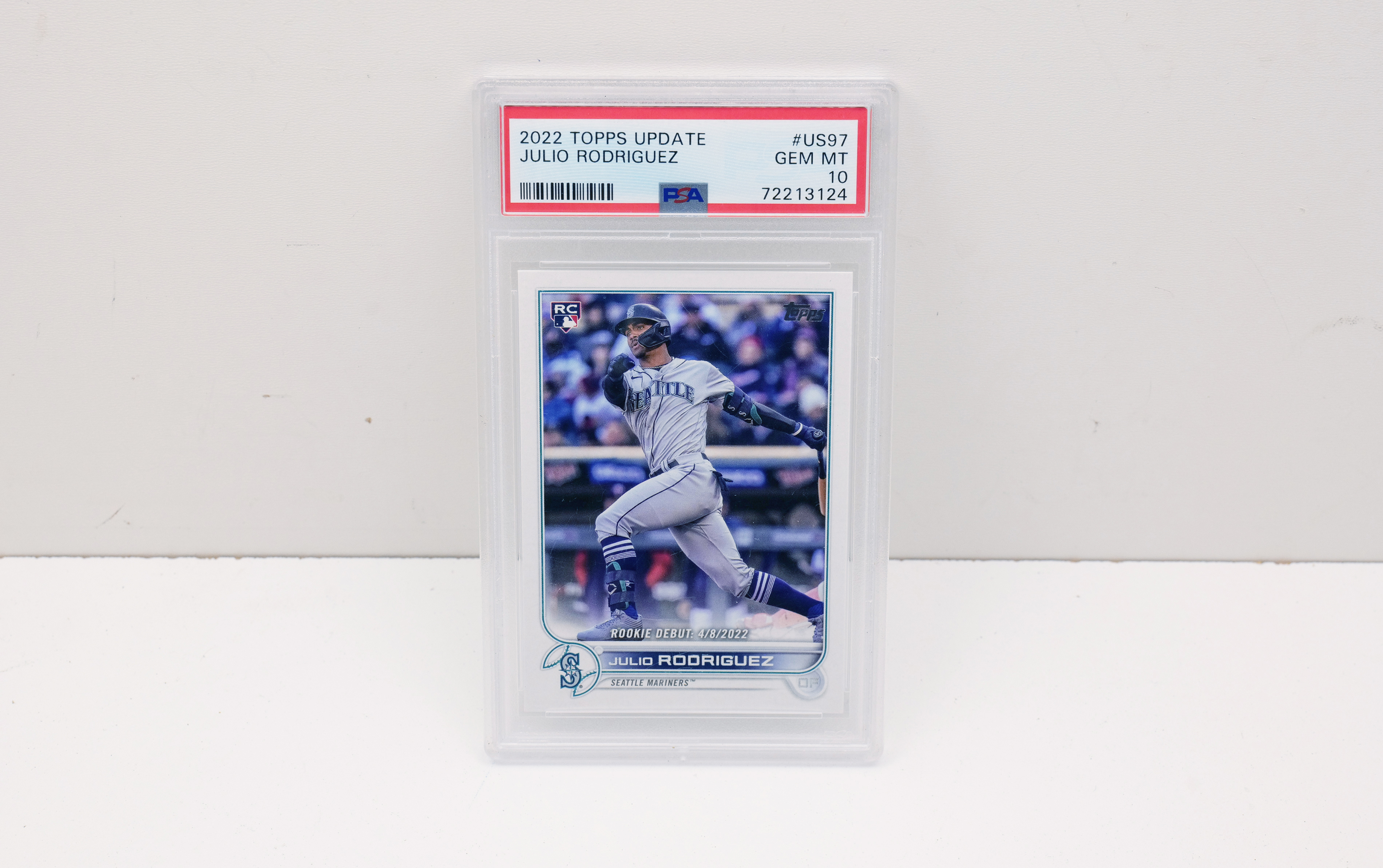 2022 Topps Update Julio Rodriguez Rookie Debut RC #US97 PSA 10 GEM MT
