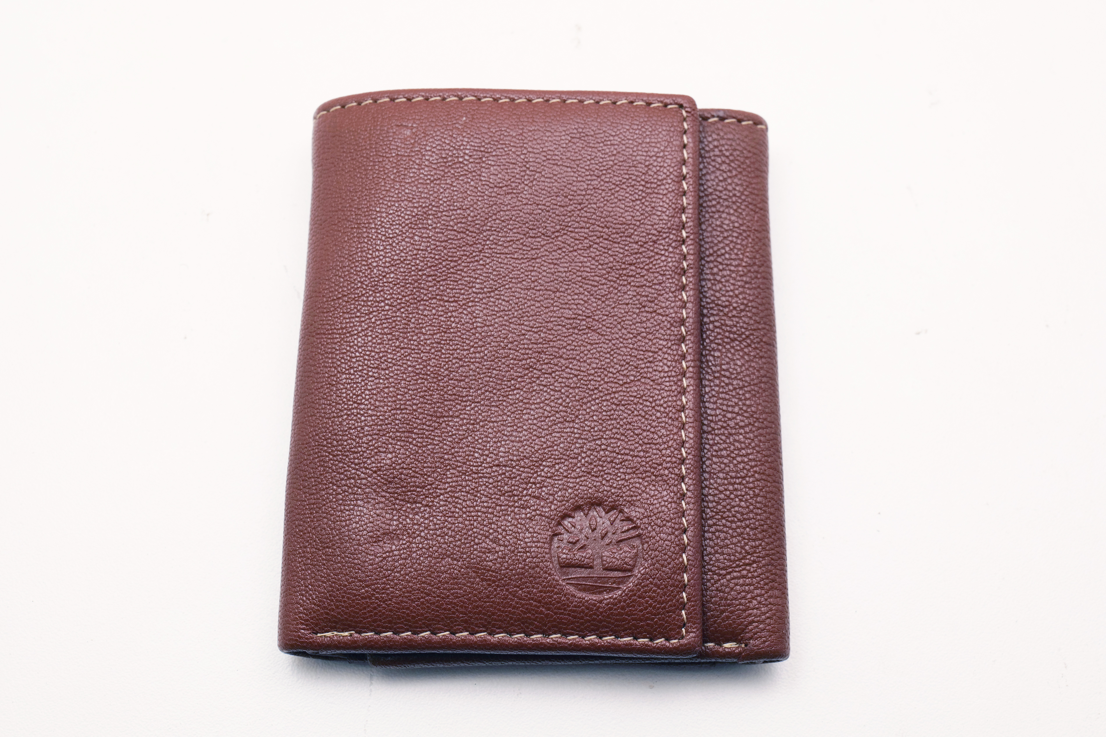 Timberland Genuine Leather Trifold Wallet Brown / ID Window