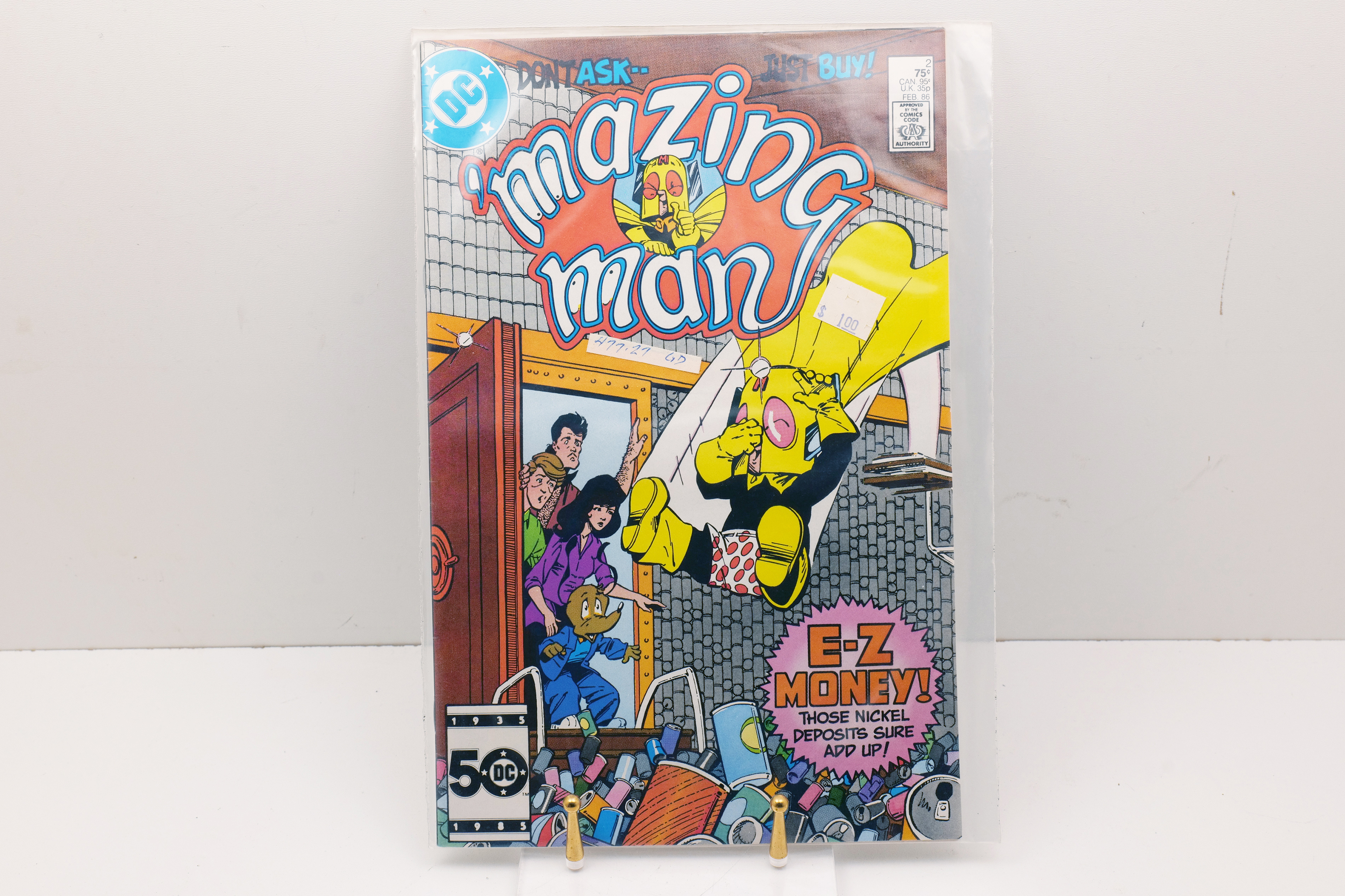 Mazing Man #12 (1987) DC Comics — E-Z Money! Nickel Deposits Storyline