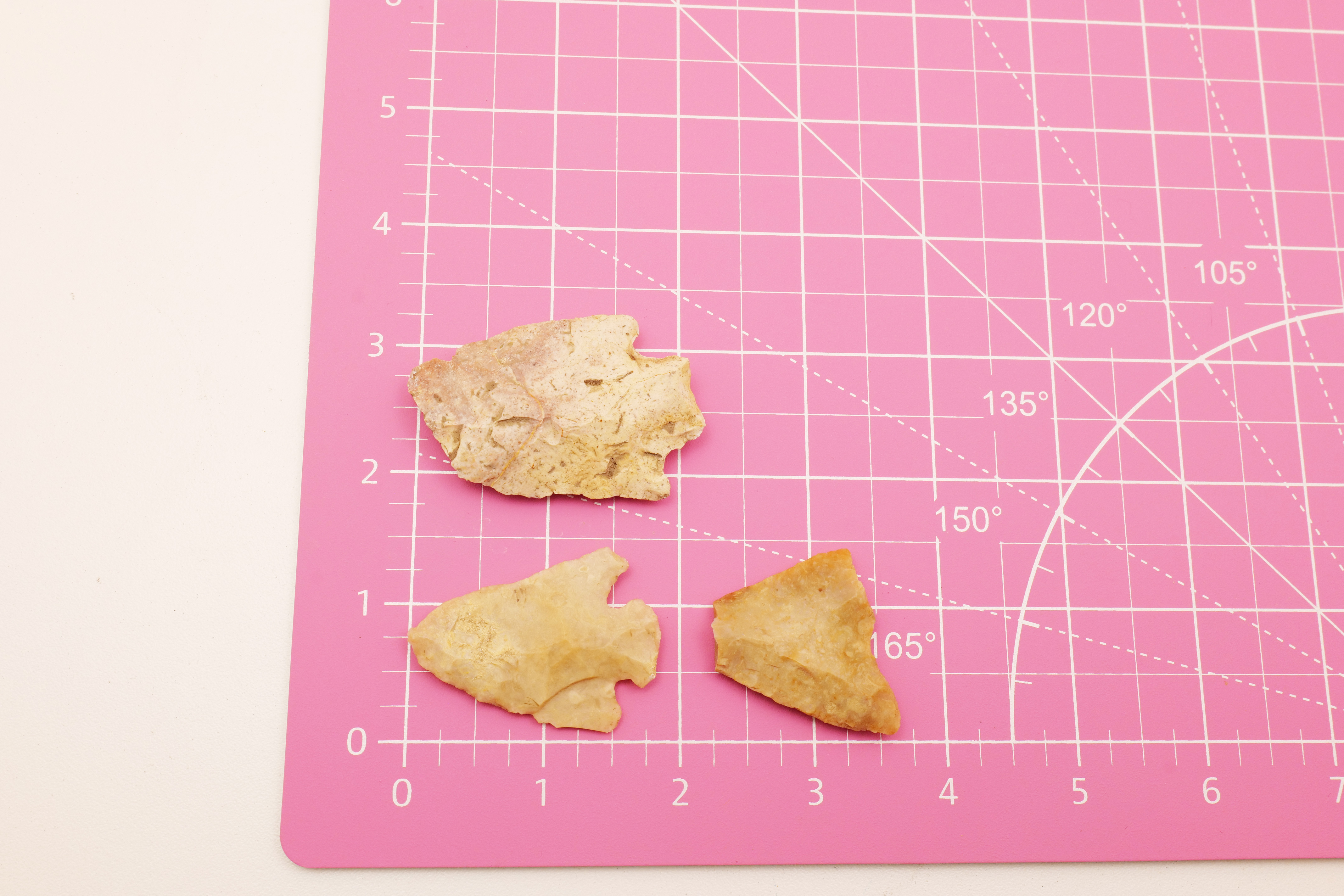 Lot of 3 Native American Arrowheads Flint Stone Projectile Points