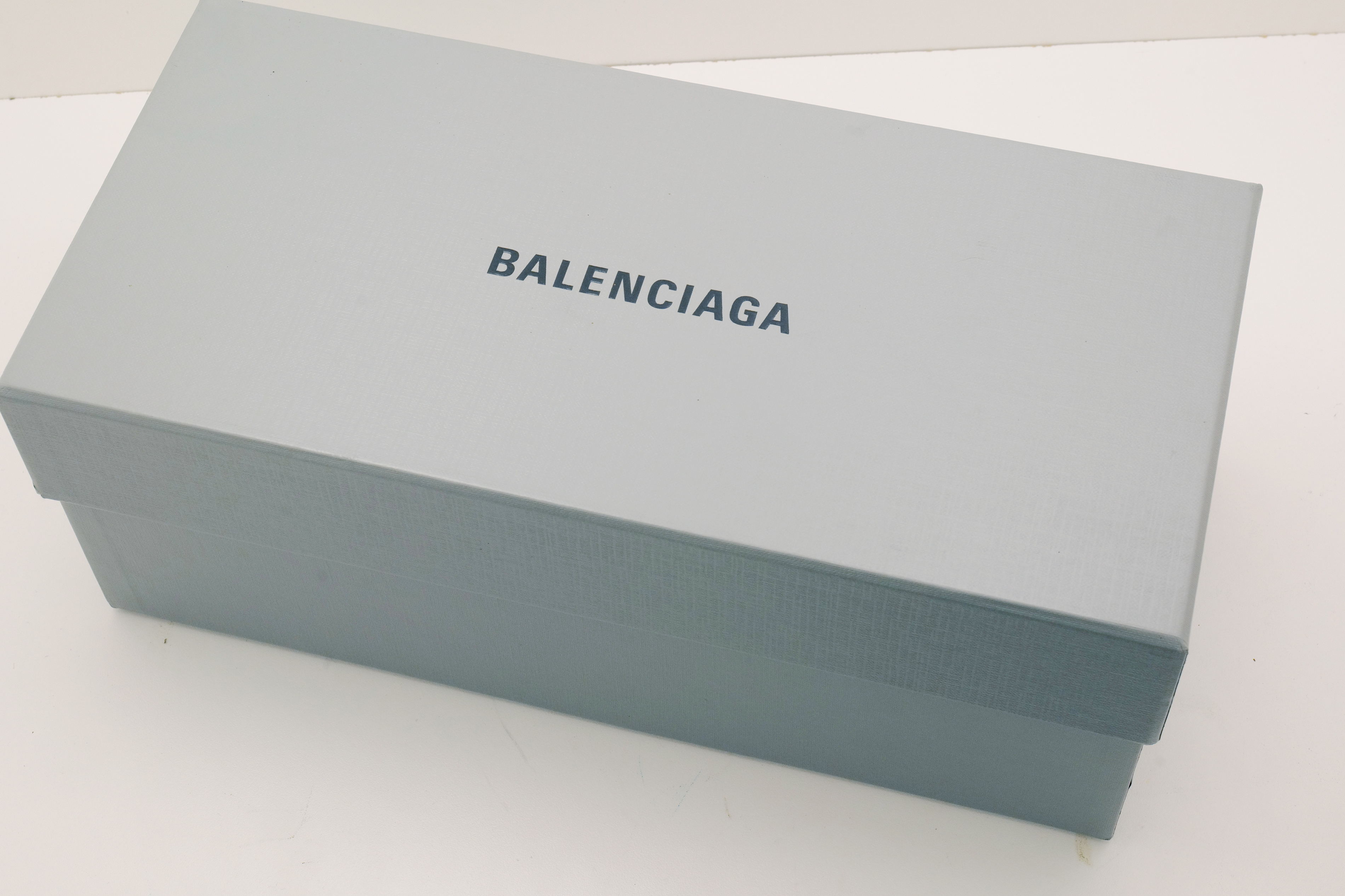 Original Balenciaga Shoe Box for Men’s Slide Sandals Rubber Logo Fluid Size 42
