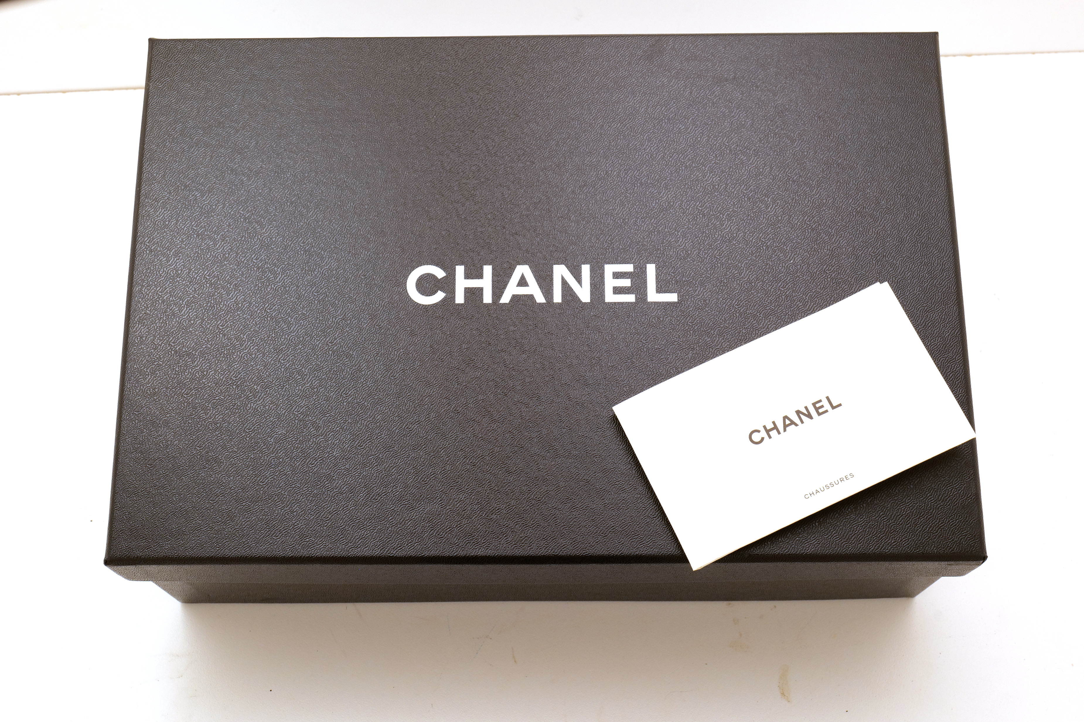 Original Chanel Shoe Box for Women’s Mules Wool & Alpaca Ivory Size 39