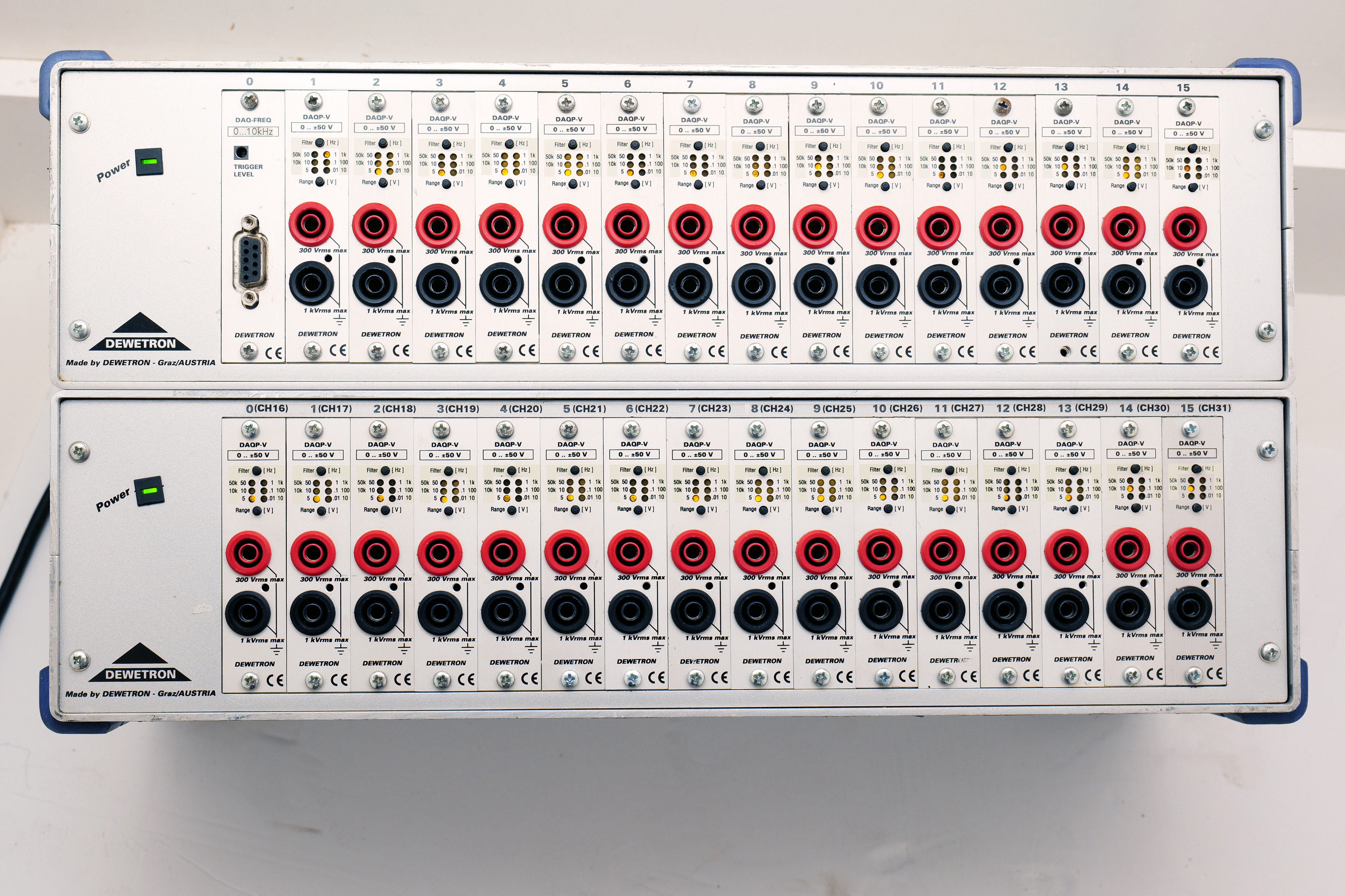 Dewetron DEWE-RACK 32 Modular Data Acquisition System N1-M10-64E-SPEC-01 w/ NI-MIO-64E – Untested