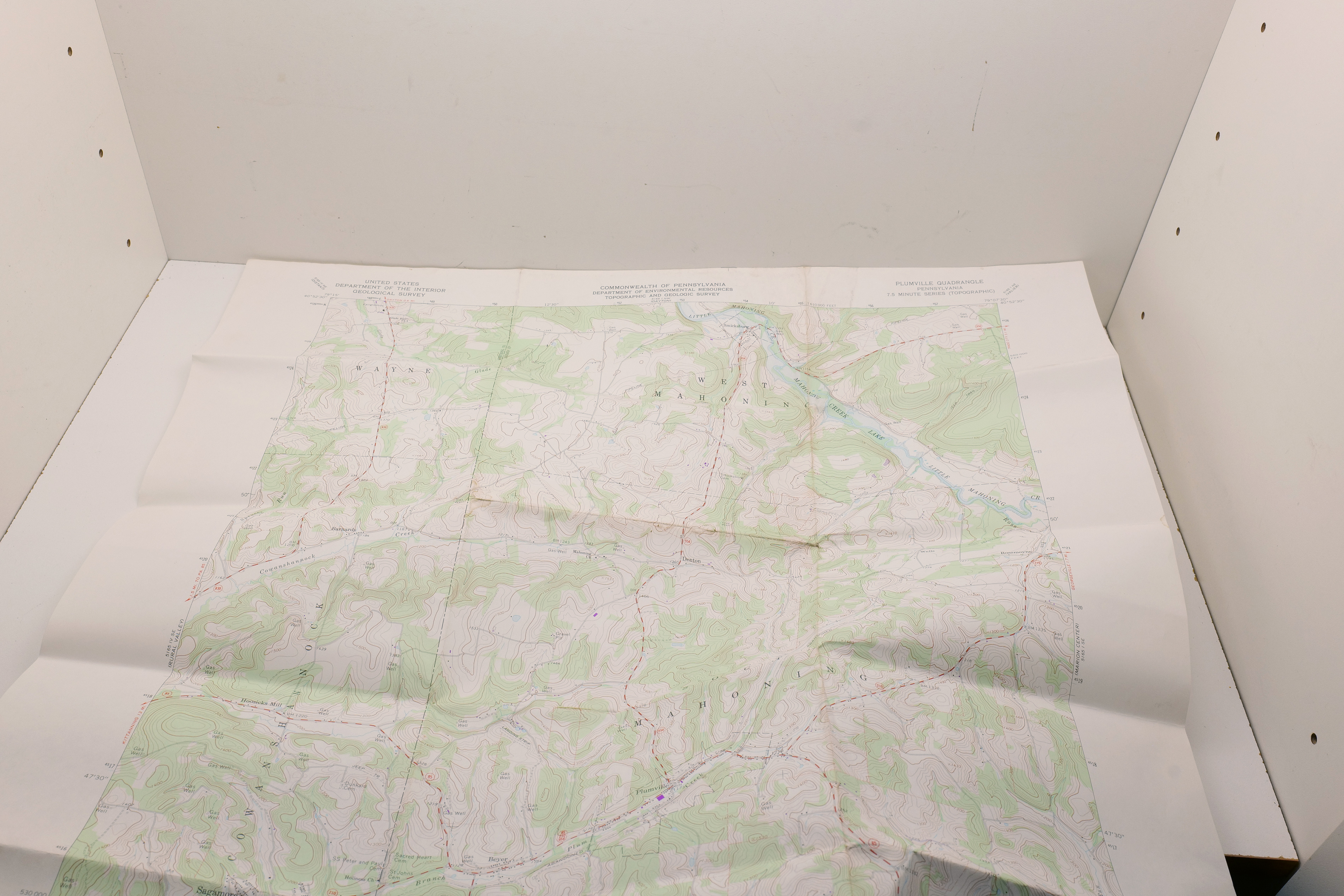 Plumville Quadrangle Pennsylvania USGS 7.5 Minute Topographic Map 1967/73