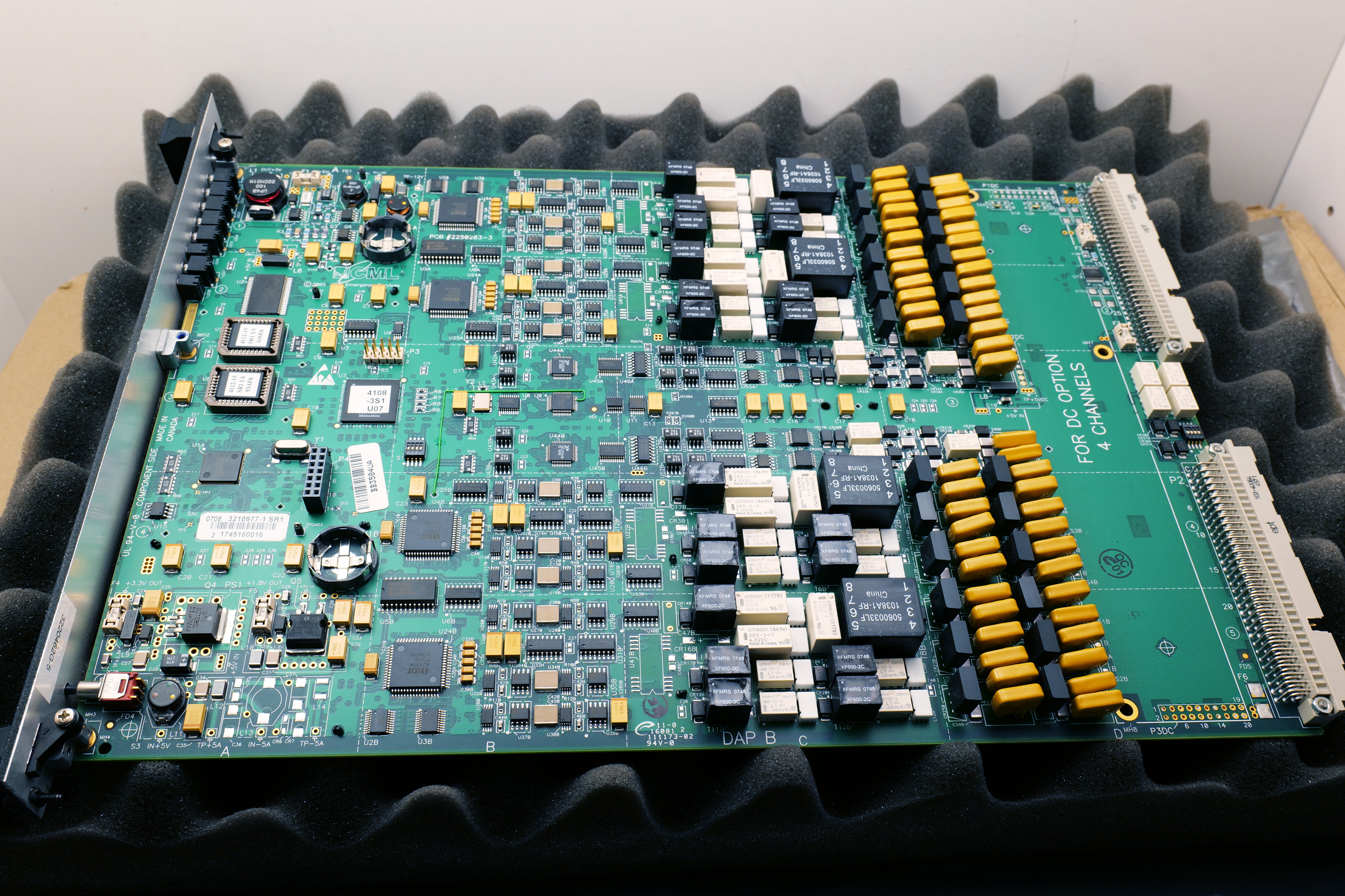 CML Emergency Services Dispatch Console DC Option 4 Channels Module PCB Board P/N 3210977-1