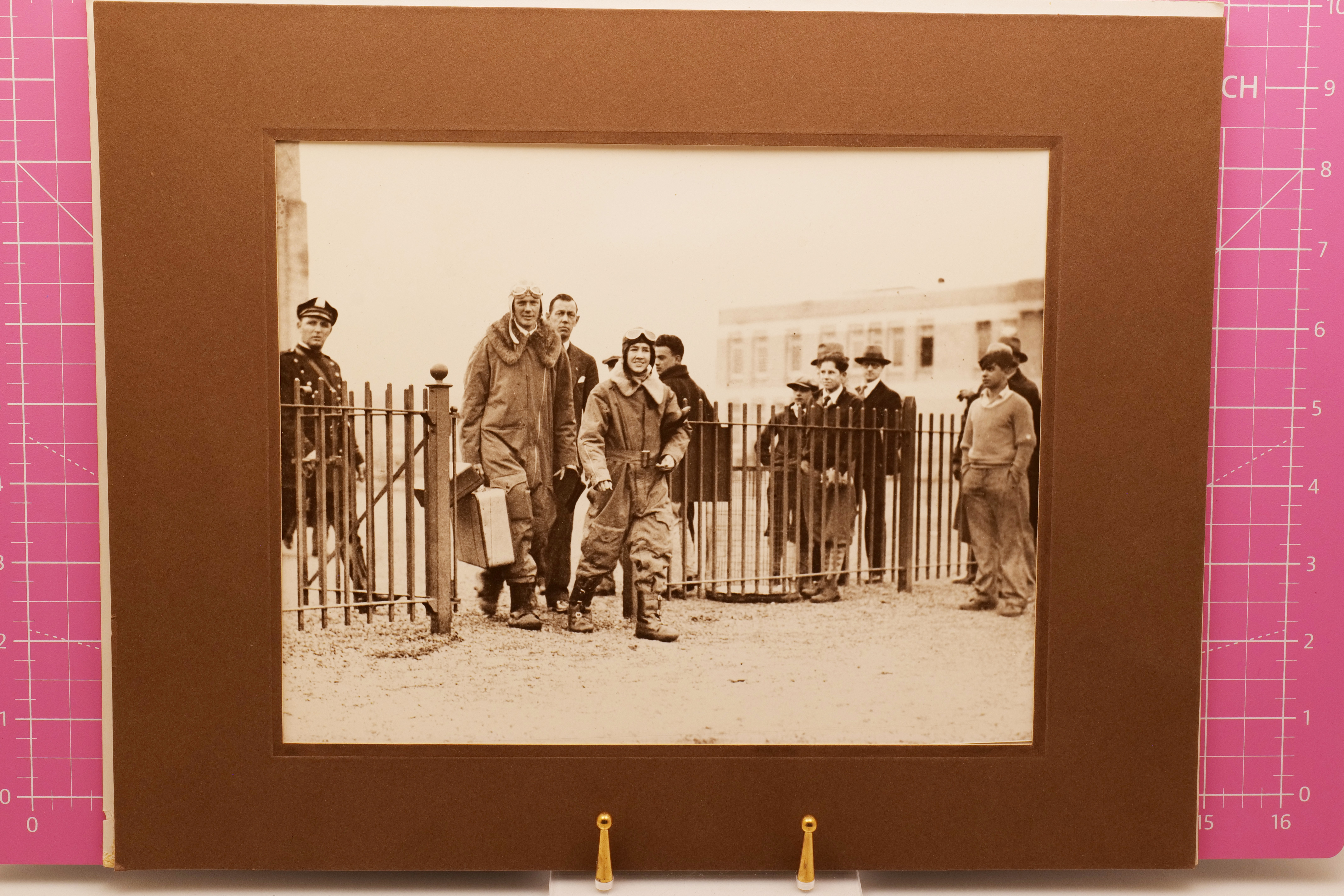 1929 Charles & Anne Morrow Lindbergh Vintage Aviation Photo East Boston