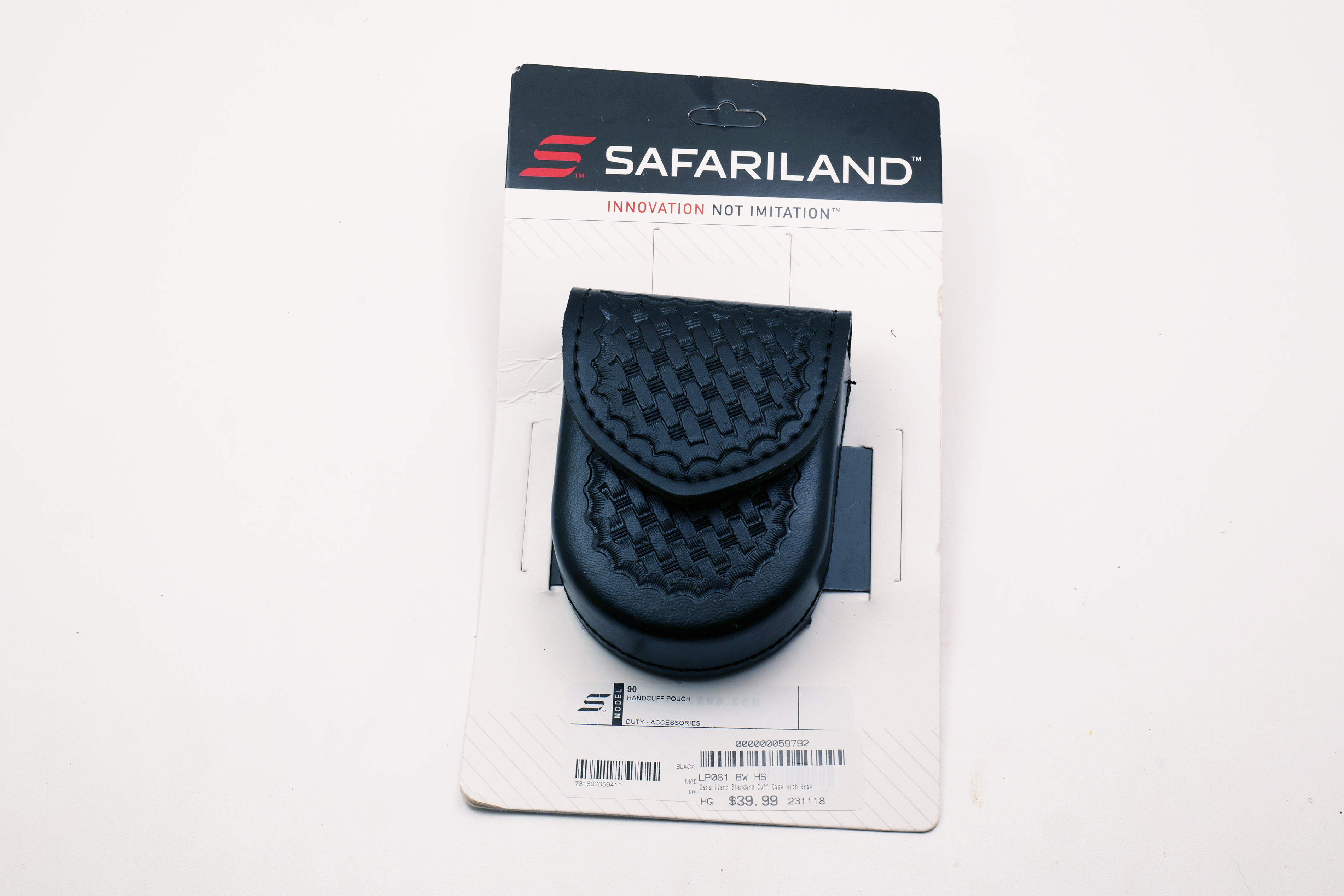 Safariland Model 90 Basket Weave Black Pouch – Compact Accessory Holder – New