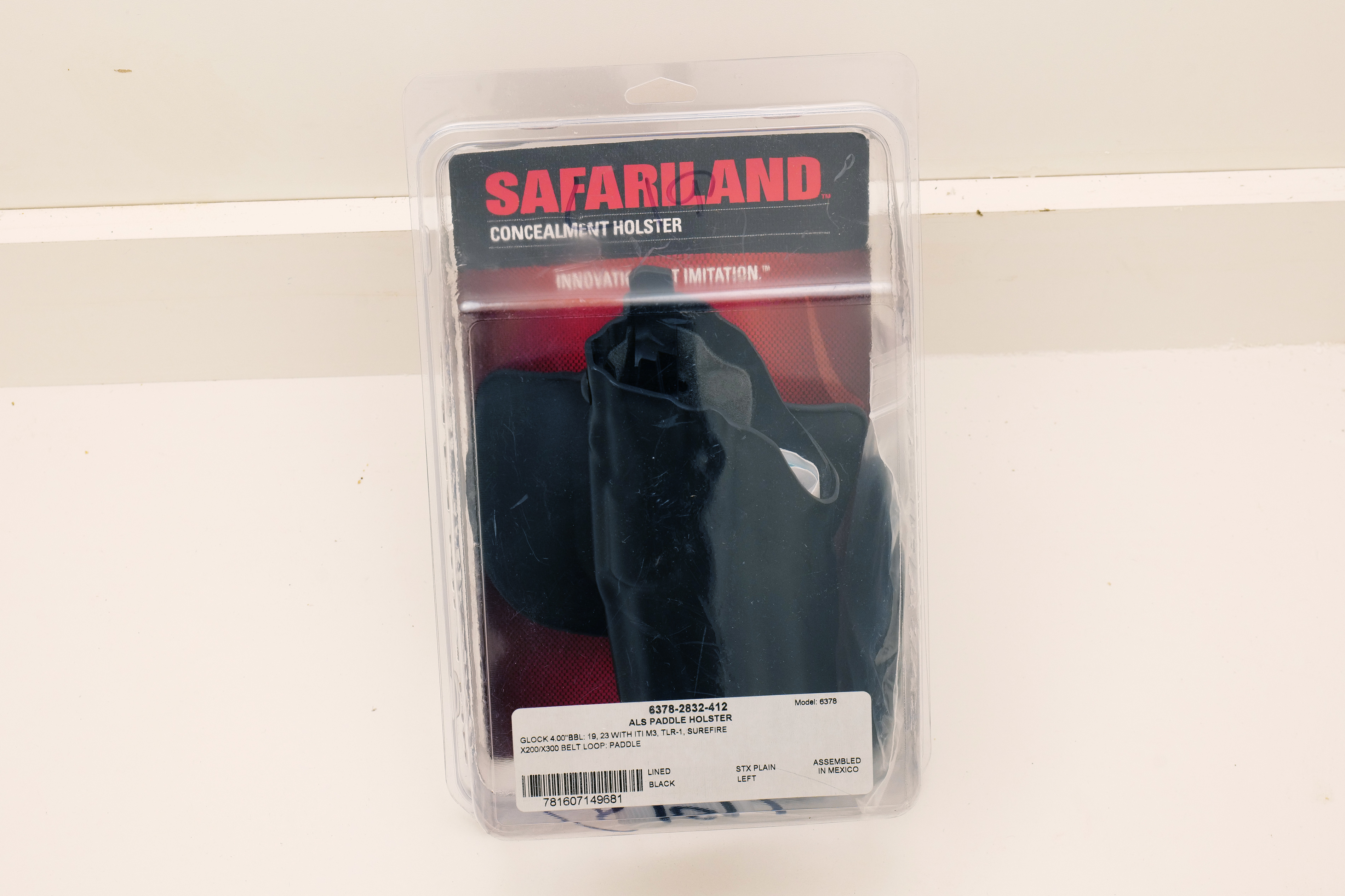 Safariland 6378-2832-412 ALS Paddle Holster Glock 19 23 32 Left Hand Black NEW in Box
