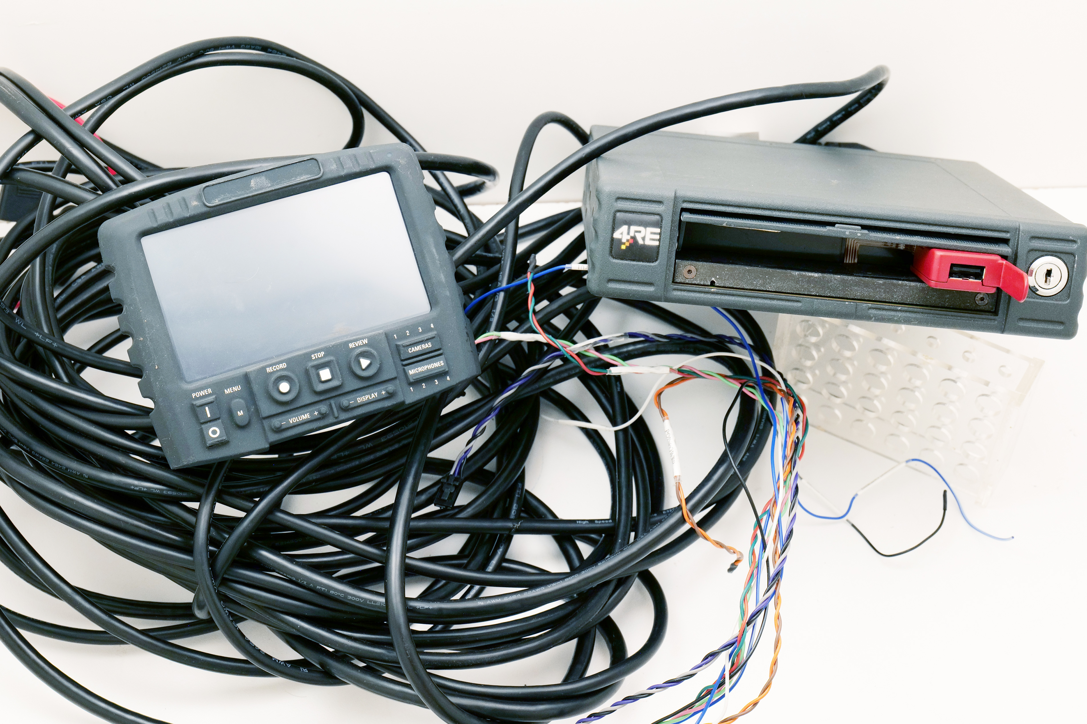 WatchGuard 4RE In-Car Video System with Display Monitor Cables HDD Locked