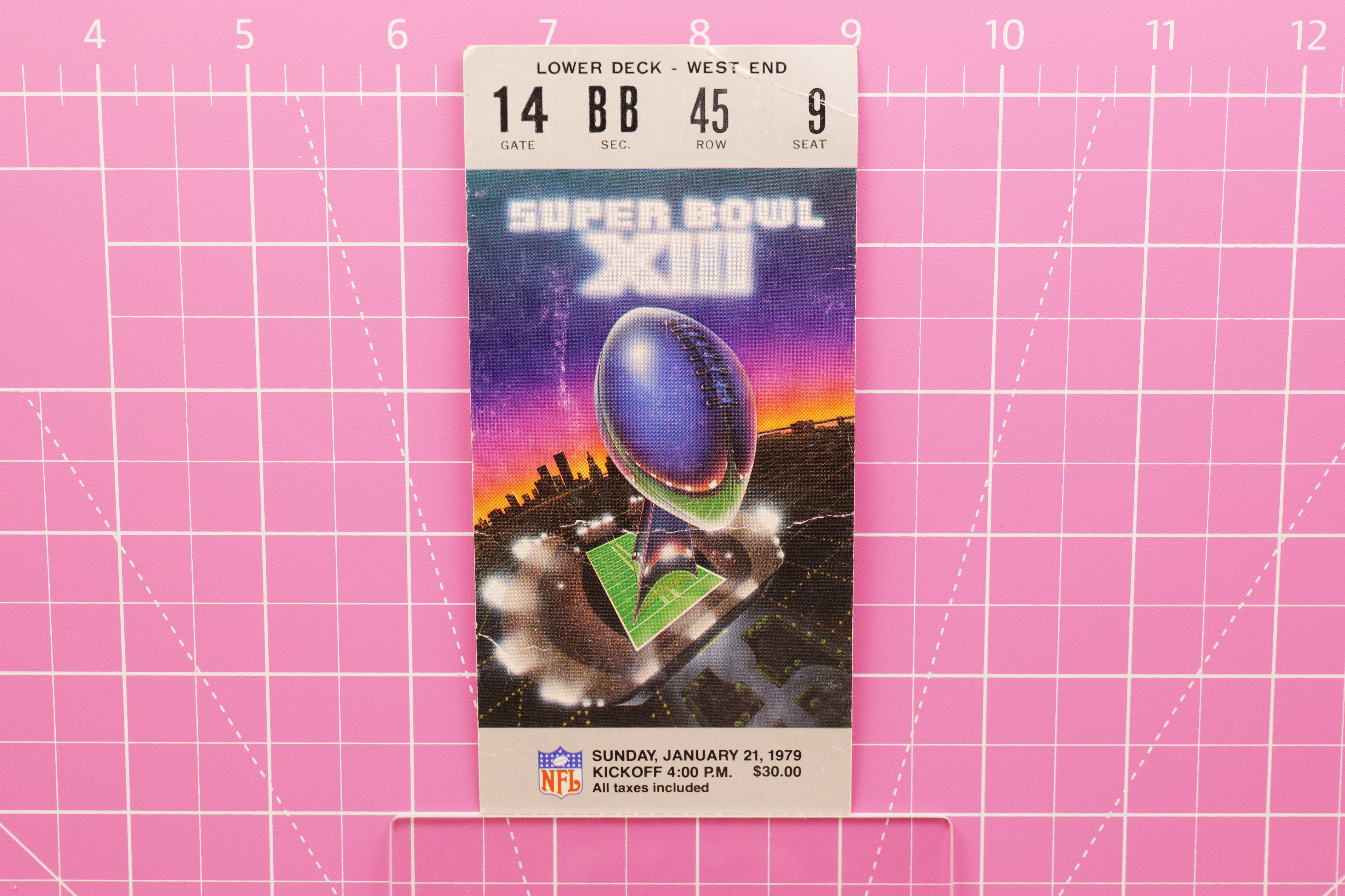 1979 Super Bowl XIII Ticket Stub Steelers vs Cowboys Orange Bowl Miami NFL