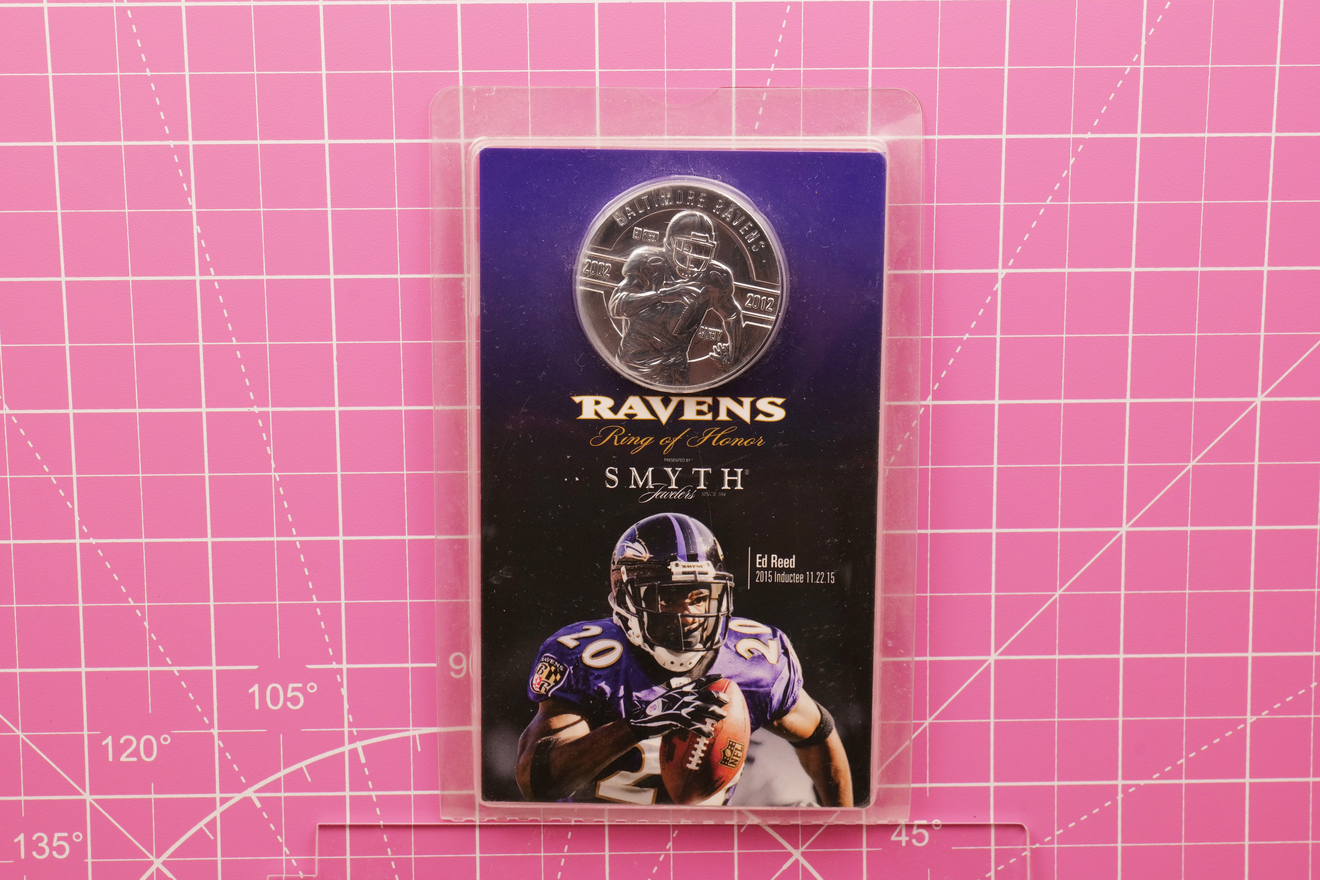 Baltimore Ravens Ed Reed Ring of Honor Coin 2015 Smyth Jewelers Promo