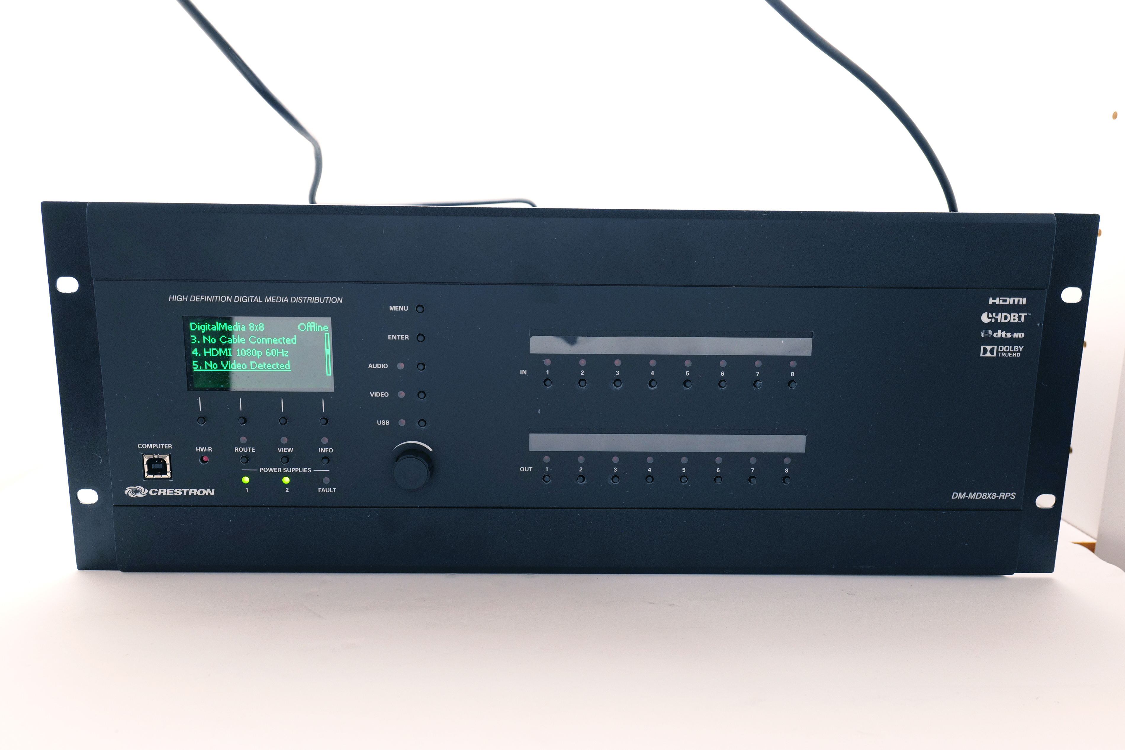 Crestron DM-MD8X8-RPS 8x8 DigitalMedia Matrix Switcher w/ Cards