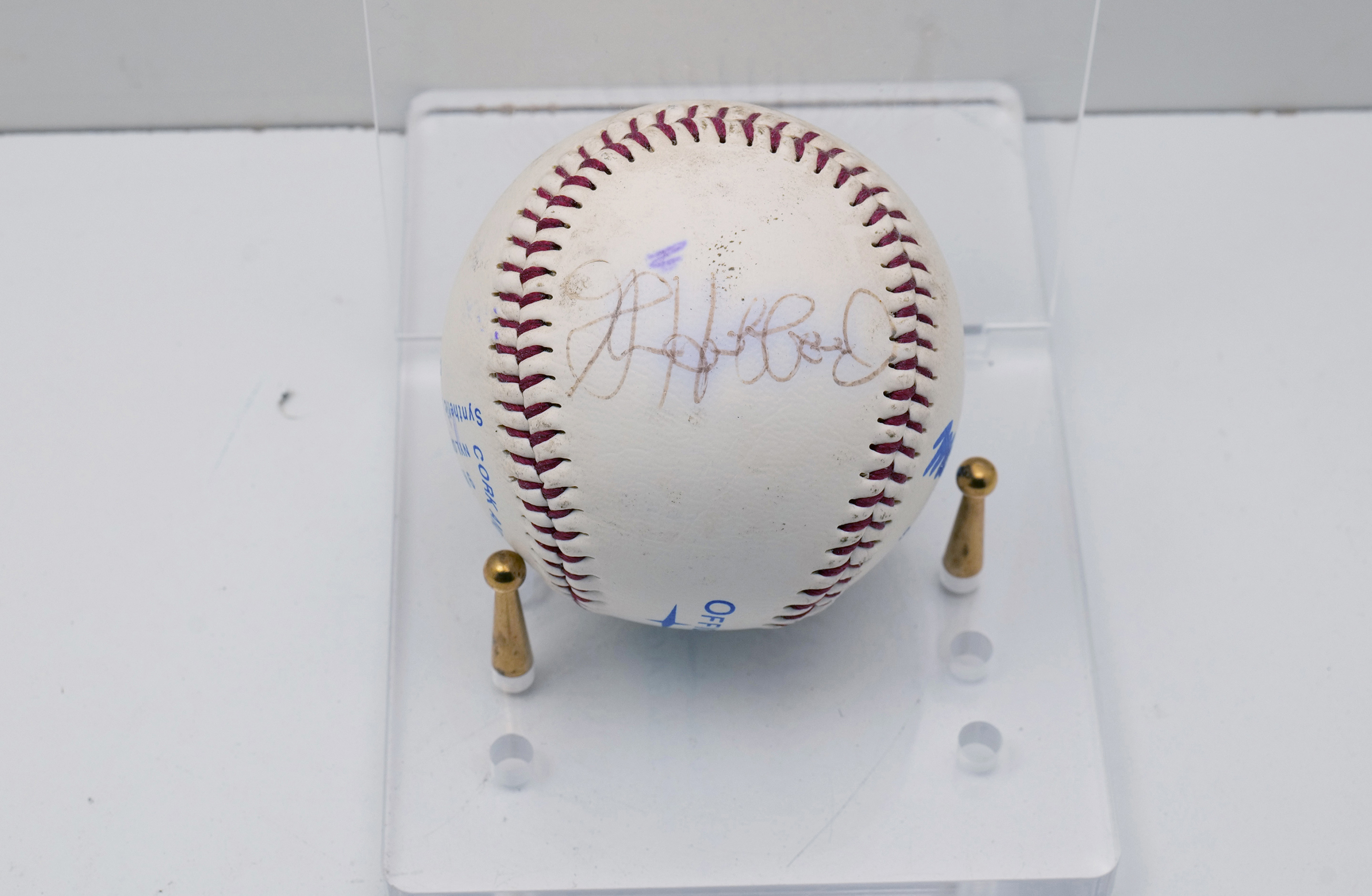 Glenn Hubbard Signed MacGregor Official League Baseball  No Stand