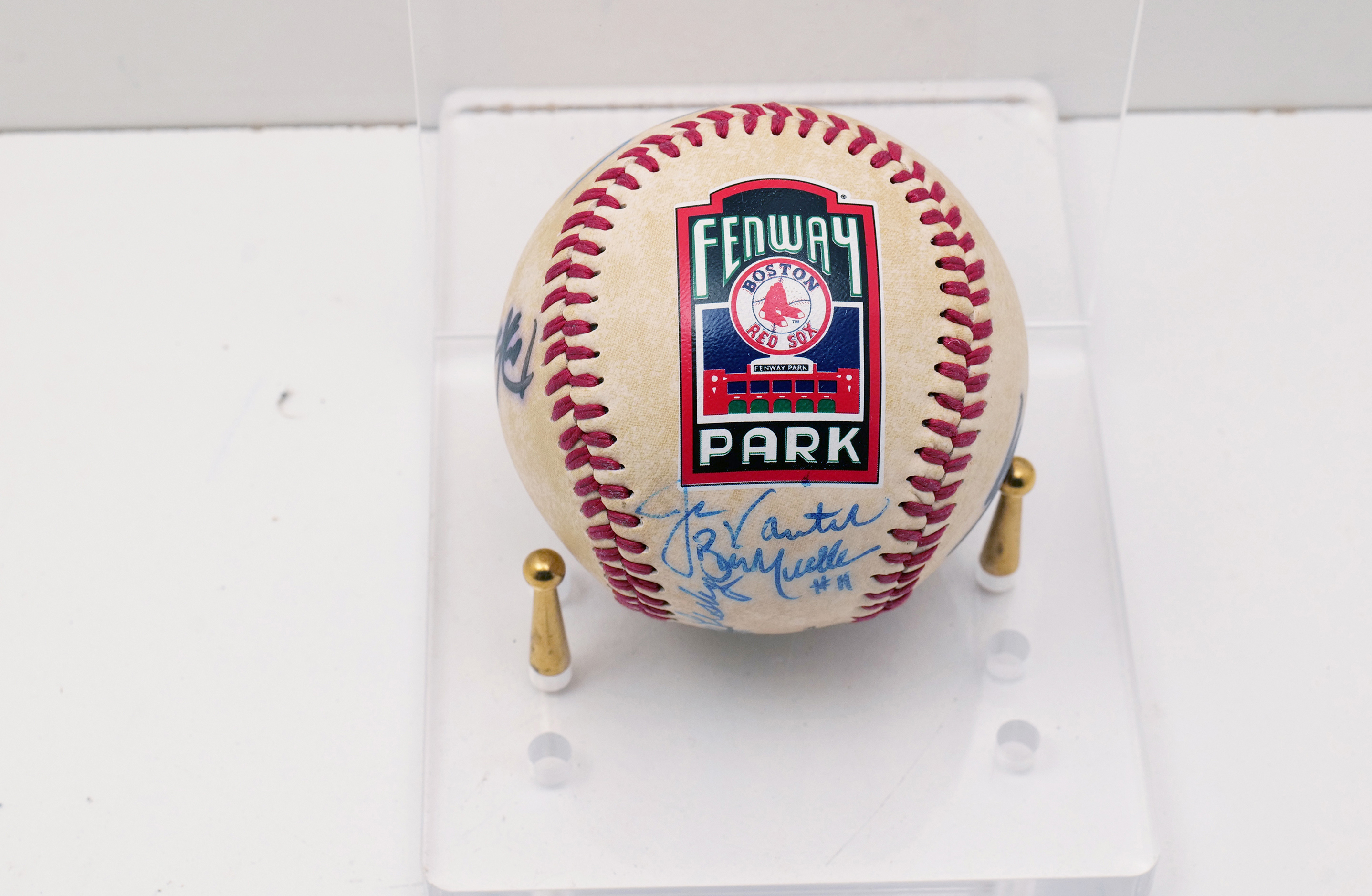 Boston Red Sox Fenway Park Multi Signed Baseball Damon Mueller Pesky