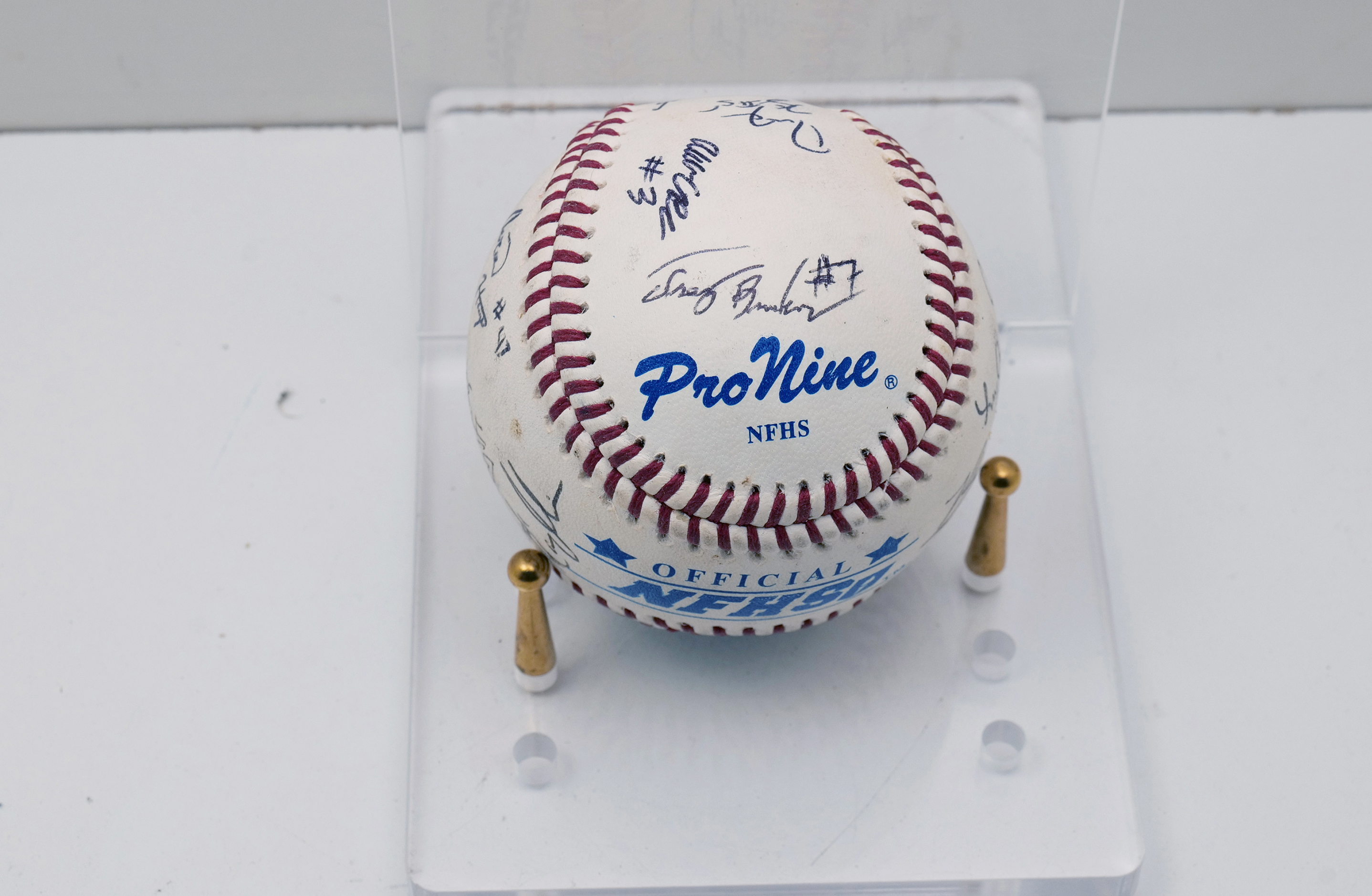 Team Signed Pro Nine NFHS Official Baseball High School Team Signatures