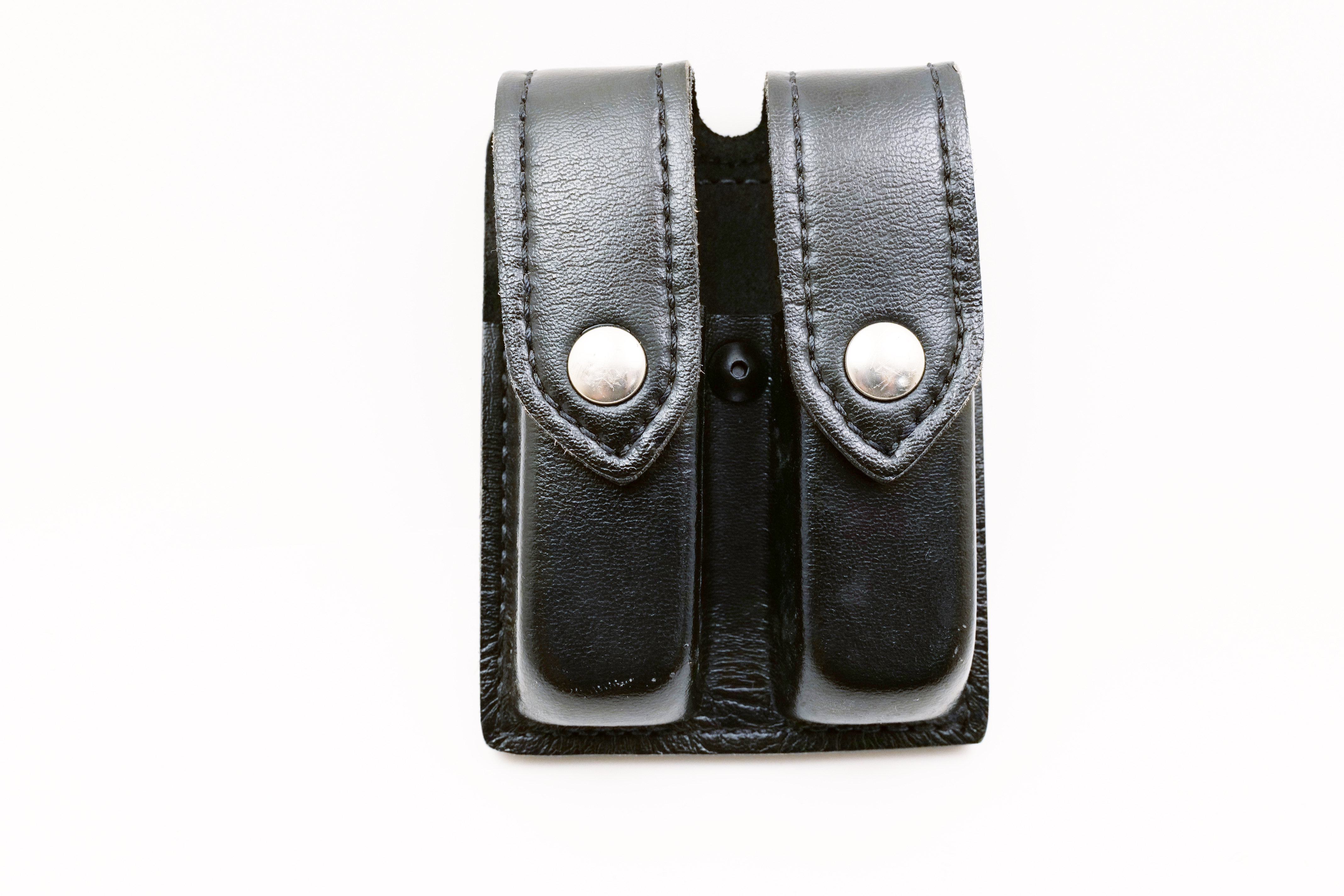 Safariland 77 Double Magazine Pouch for Glock 17/22 Black Leather Used