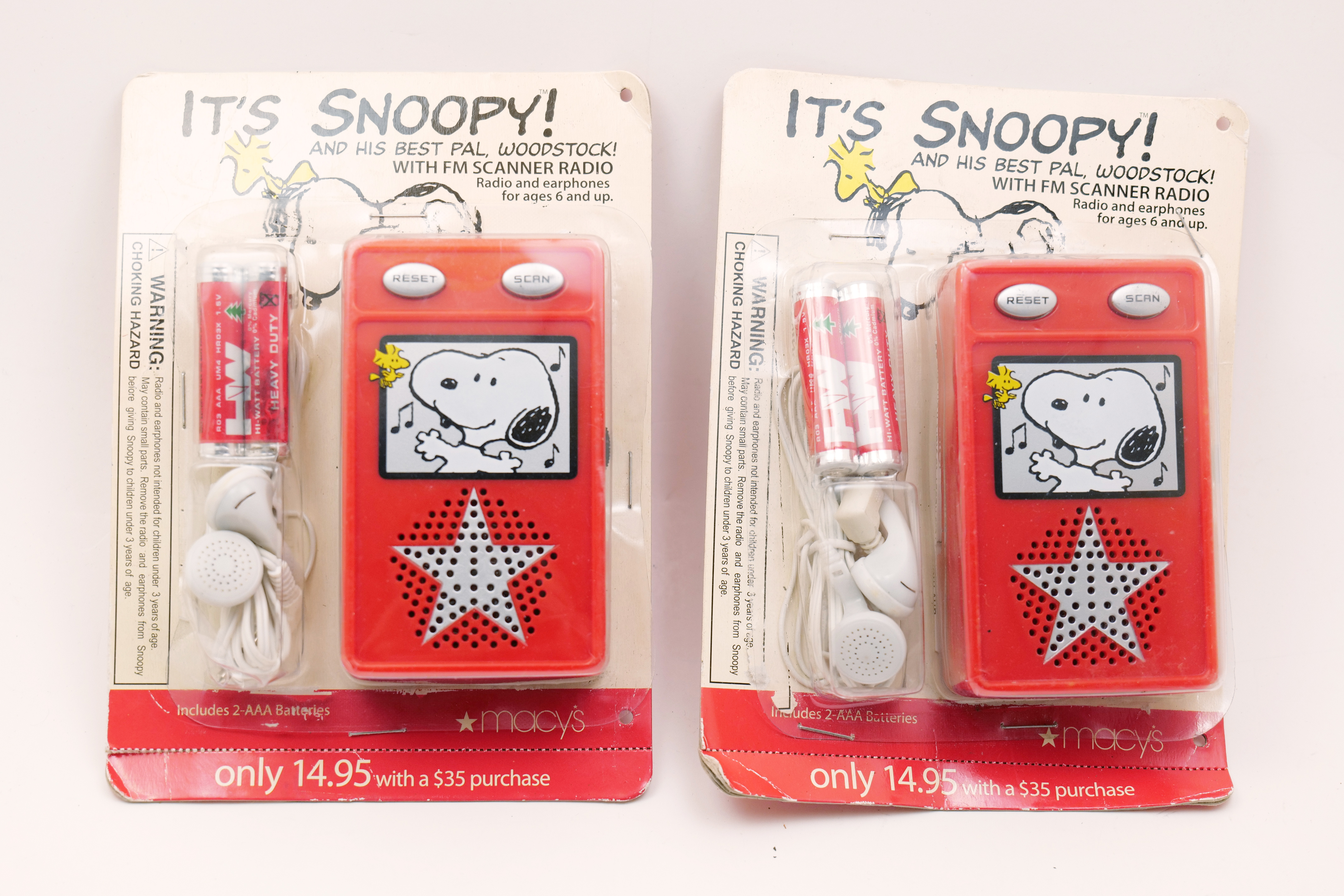 Snoopy FM Scanner Radio Macy's Exclusive 2006 Peanuts Woodstock New Sealed