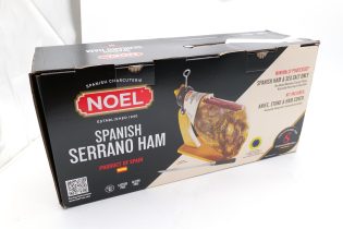 NOEL Jamon Spanish Serrano Ham Leg with Stand & Knife 8.59kg 18.9lb Product of Spain