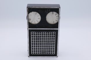 Vintage Hy-Lite Solid State AM Radio Hong Kong Black