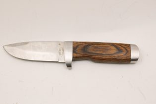 Frost Cutlery Fixed Blade Hunting Knife Wood Handle