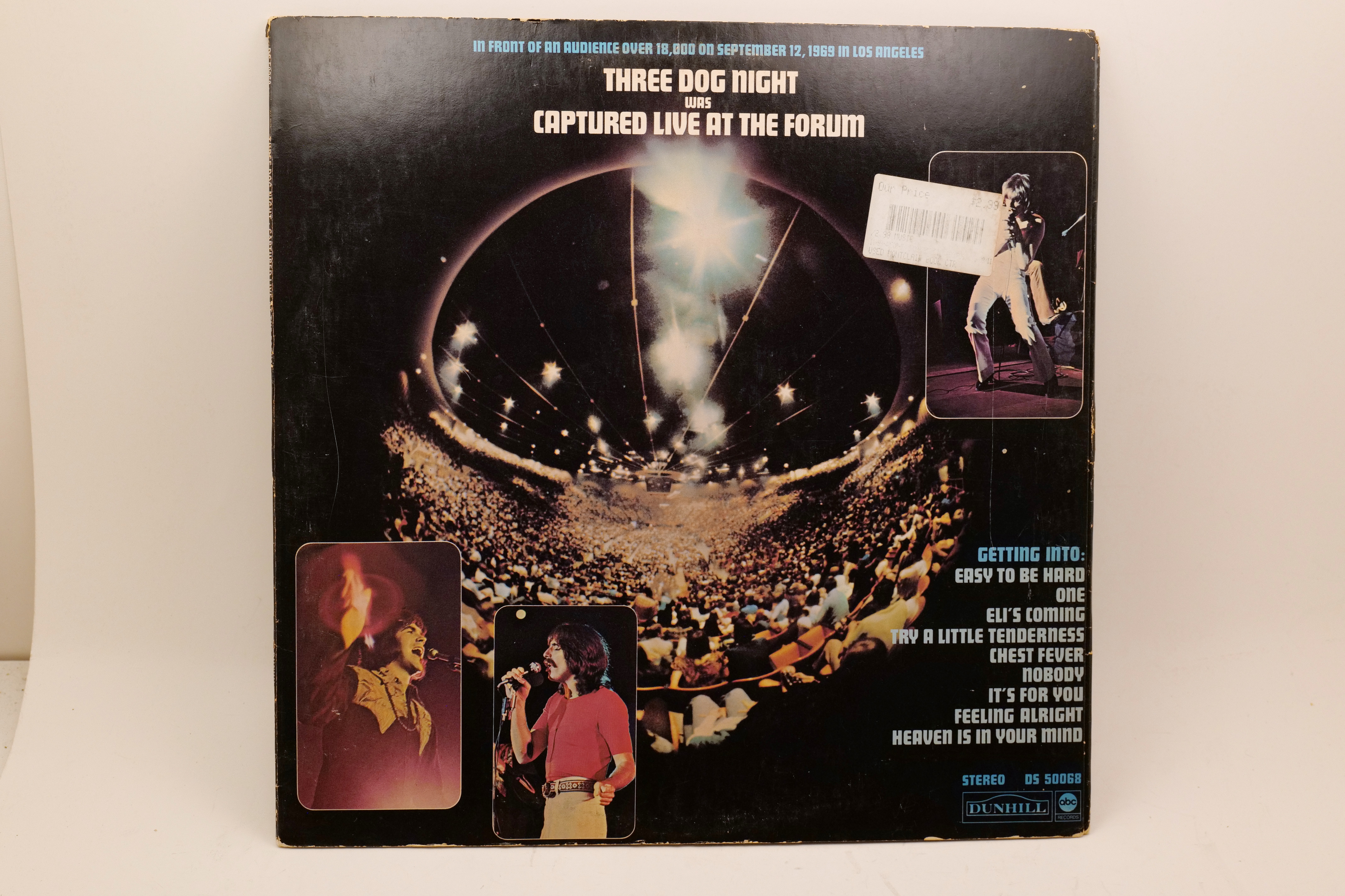 Three Dog Night Captured Live At The Forum LP 1969 Dunhill DS-50068 Rock