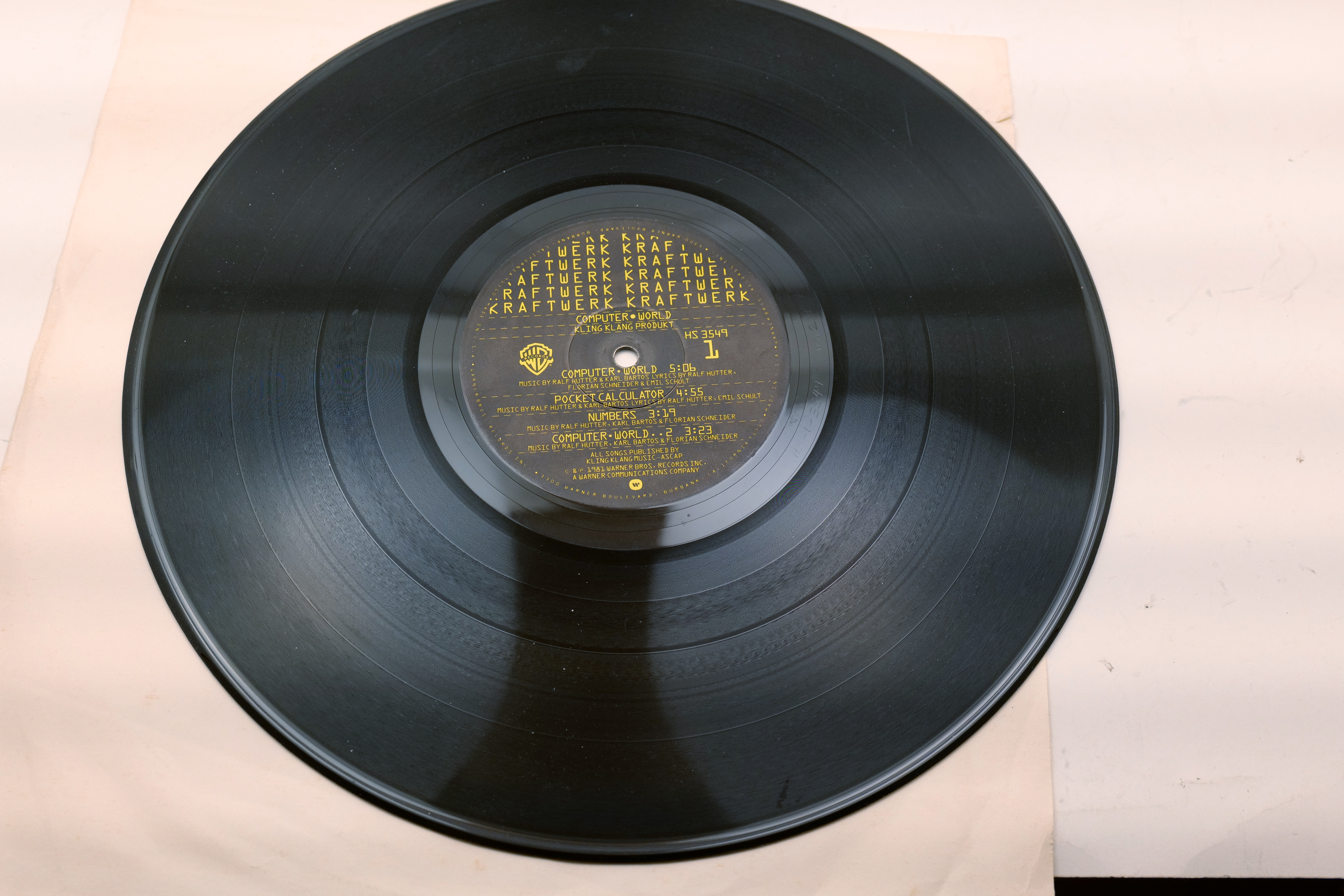Kraftwerk Computer World LP 1981 Warner Bros HS 3549 Electronic
