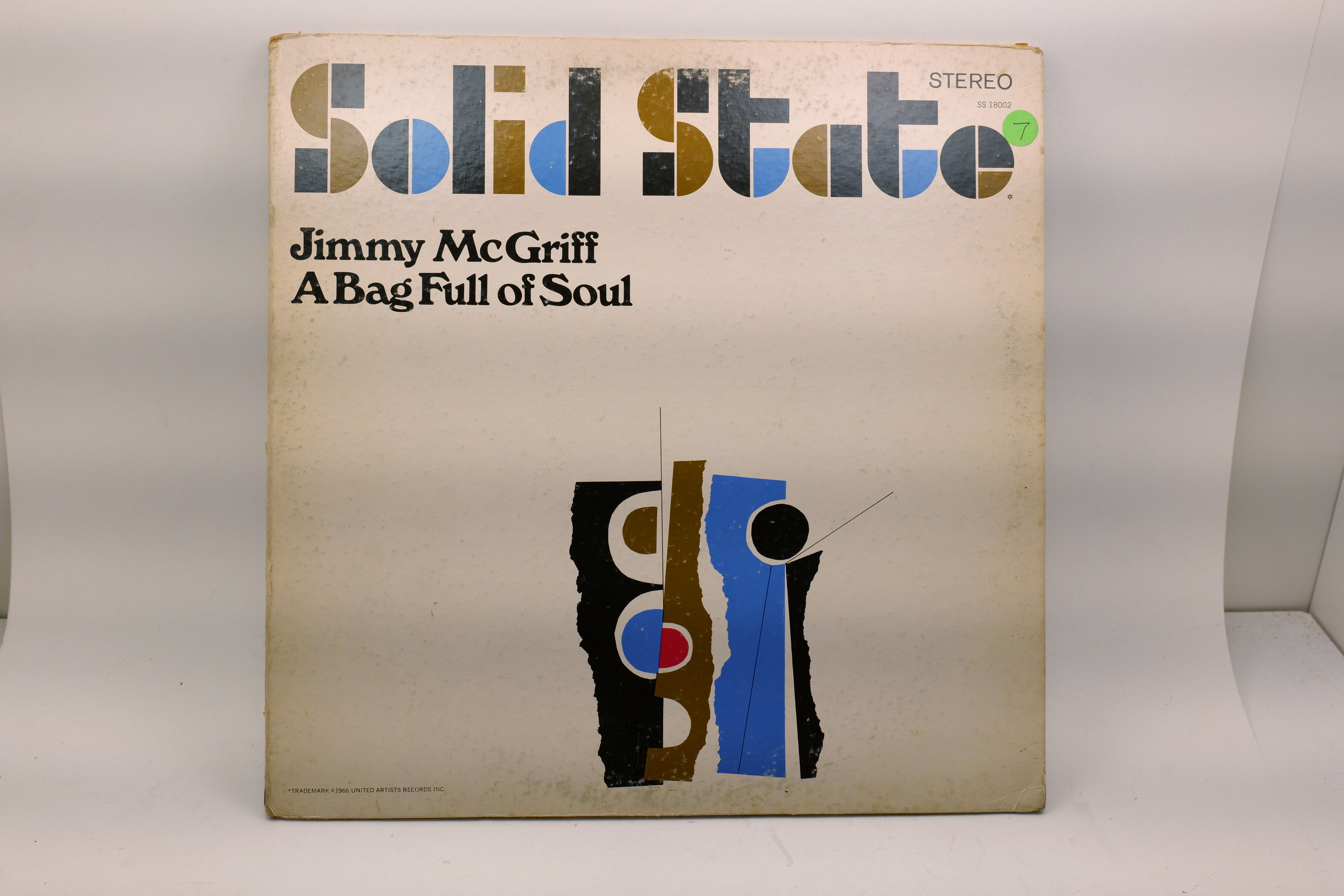 Jimmy McGriff A Bag Full of Soul LP Solid State SS 18002 Jazz