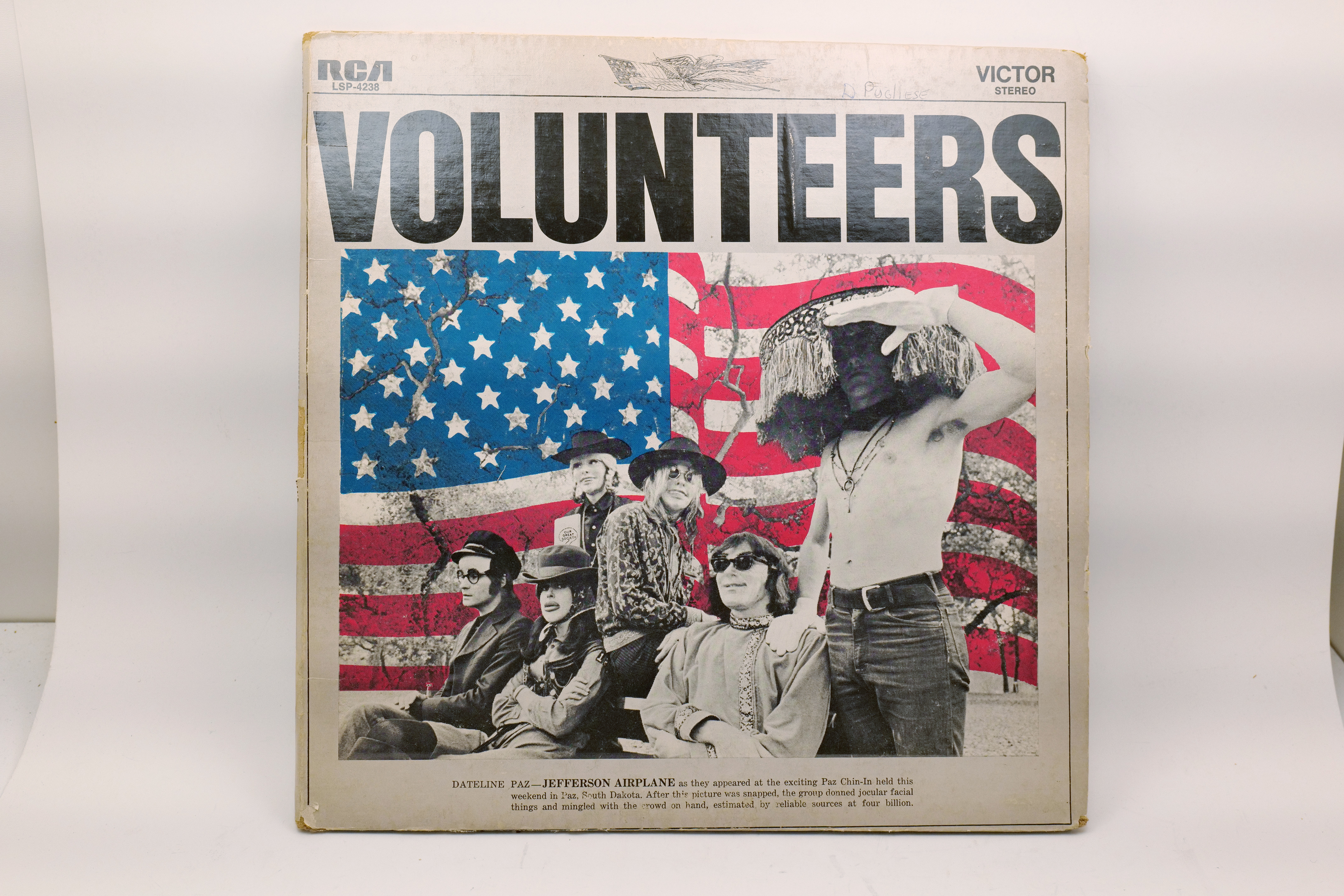 Jefferson Airplane Volunteers LP 1969 RCA Victor LSP-4238 Rock