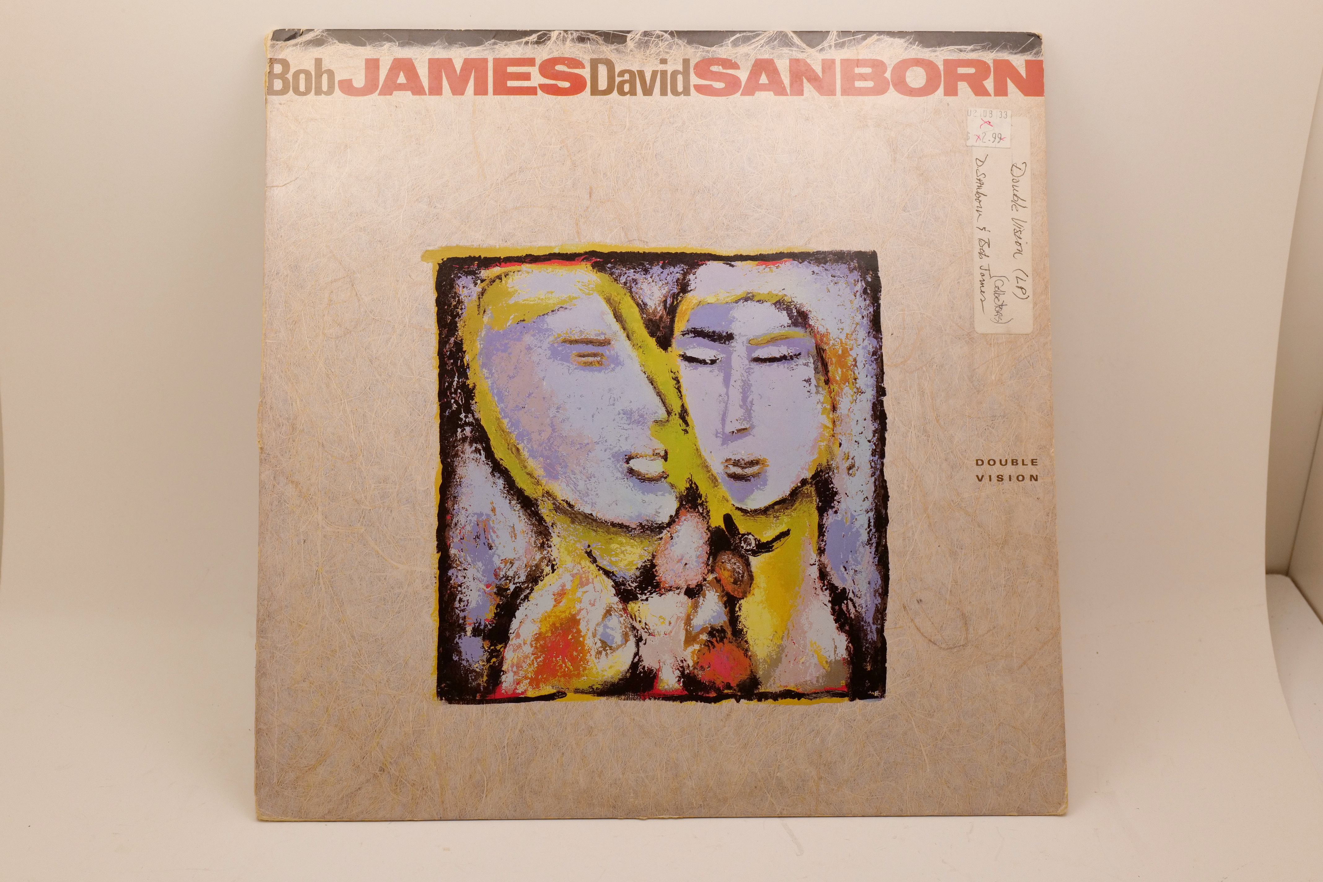 Bob James David Sanborn Double Vision LP Vinyl 1-25393 Warner Jazz